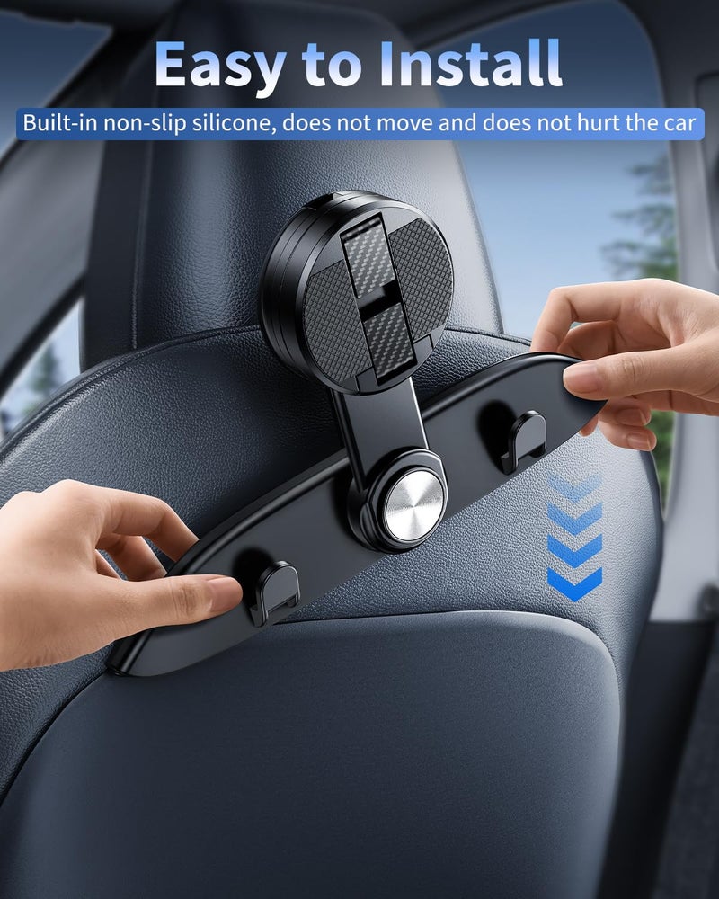 DICMKY 1 Pack Tesla Hooks & Phone Mount for Tesla Model Y(Juniper) Model 3(Highland) Accessories 2026 2025 2024 2023 2022 2021  Multifunction Clip Phone Holder| Car Seat Back Storage Hook Purse/Bag - Image 4